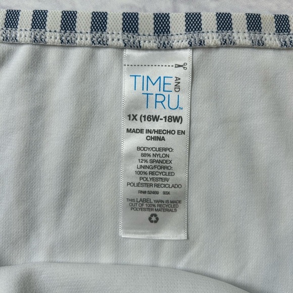 Nautical Navy/White Striped Tankini 2 Piece Swim Suit. Size 2X. #fishermancore - Picture 4 of 12